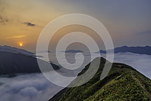 Ta Xua is a famous mountain range in northern Vietnam. photo