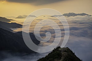 Ta Xua is a famous mountain range in northern Vietnam. photo