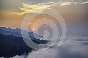Ta Xua is a famous mountain range in northern Vietnam. photo