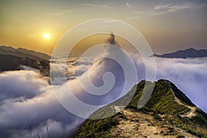 Ta Xua is a famous mountain range in northern Vietnam. photo