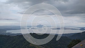 Taal lake where the volcano located