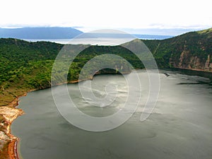 Taal volcano caldera lake photo