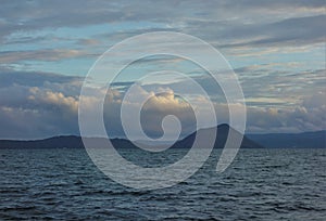 Taal Volcano and Lake at Sunset