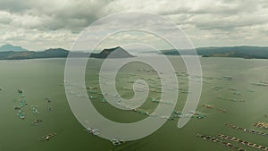 Taal Volcano in lake. Tagaytay, Philippines. Taal volcano before the eruption.