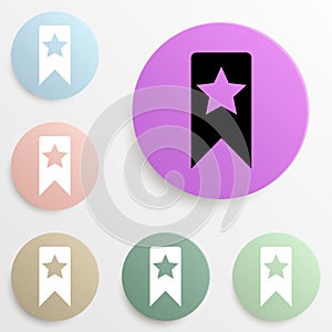 tab badge color set. Simple glyph, flat vector of web icons for ui and ux, website or mobile application