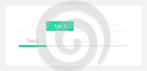 Tab bar menu UI elements kit