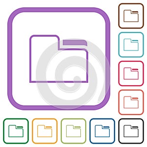 Tab folder outline simple icons