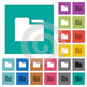 Tab folder square flat multi colored icons
