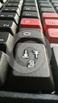 Tab key on keyboard to scroll text on computer