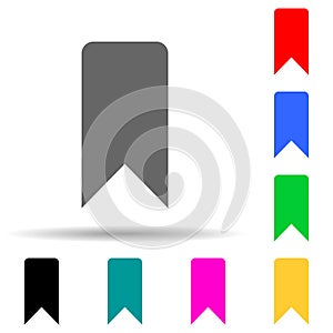 tab multi color style icon. Simple thin line, outline vector of web icons for ui and ux, website or mobile application