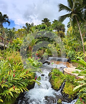 Tabacon hot springs in Costa Rica