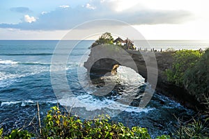 Tabanan - Cliffs on the shore of Tanah Lot Temple, Bali