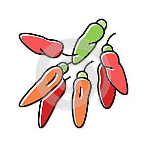 tabasco sauce color icon vector illustration photo