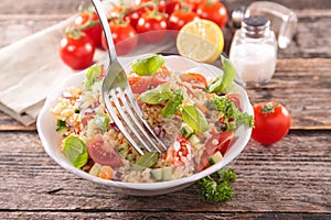 Tabbouleh, mixed vegetable salad with tomato