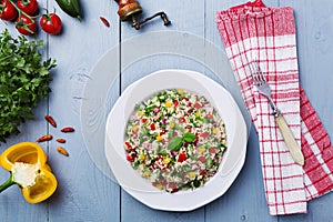 TABBOULEH Salad with cous cous and vegetable