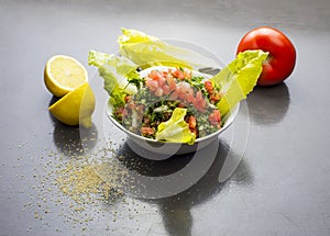 Tabbouleh Salad, Traditional Lebanese tabbouleh salad