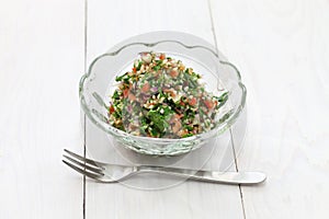 Tabbouleh, tabouli, parsley salad