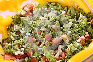 tabbouleh, tapas, levantine vegetarian salad