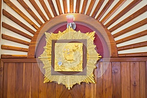 Tabernacle on the altar in parish church of the Holy Trinity,Thailand
