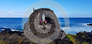 Tabernacle of the Virgin Mary, Hanga Roa, Easter Island, Chile photo