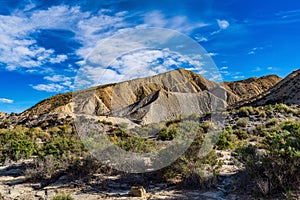 Tabernas desert, Desierto de Tabernas near Almeria, andalusia region, Spain photo