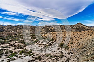 Tabernas desert, Desierto de Tabernas near Almeria, andalusia region, Spain photo