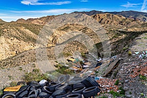 Tabernas desert, Desierto de Tabernas near Almeria, andalusia region, Spain photo