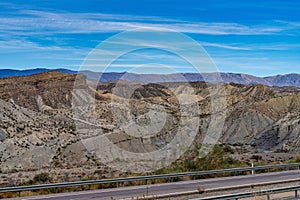 Tabernas desert, Desierto de Tabernas near Almeria, andalusia region, Spain photo