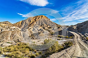 Tabernas desert, Desierto de Tabernas near Almeria, andalusia region, Spain photo