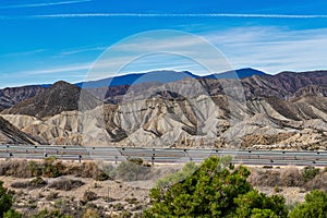 Tabernas desert, Desierto de Tabernas near Almeria, andalusia region, Spain photo