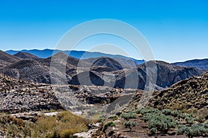 Tabernas desert, in spanish Desierto de Tabernas, Andalusia, Spain photo