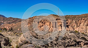 Tabernas desert, in spanish Desierto de Tabernas, Andalusia, Spain photo