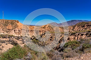 Tabernas desert, in spanish Desierto de Tabernas, Andalusia, Spain photo