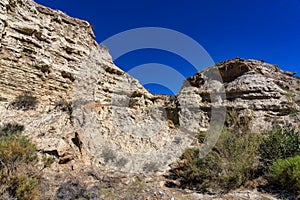 Tabernas desert, in spanish Desierto de Tabernas, Andalusia, Spain photo