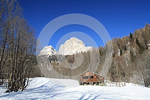 Tabia under the Pelmo mountain