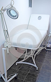 Table in beauty salon