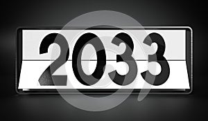 2033 - table calendar