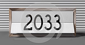 2033 - table calendar