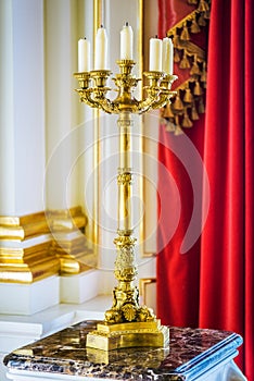 Table candlestick with five candles