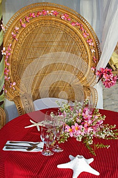 Table center piece. wedding decoration photo