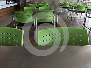 Table and chair canteen.