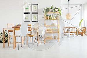 Table and chairs in dining room