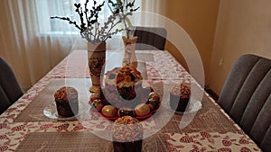 Table and chairs on Easter