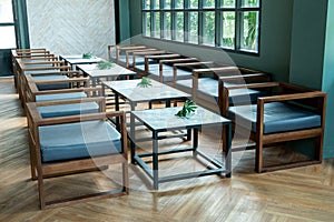 table and chairs in Modern restaurant