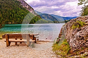 Table and chairs to admire the lake view