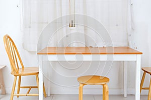 Table and charis in dining roon