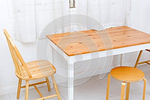 Table and charis in dining roon