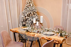 Table for Christmas dinner