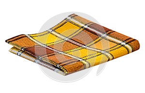 Table cloth kitchen yellow color isolated.