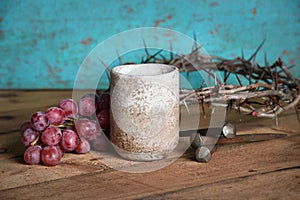 Table with Communion Elements